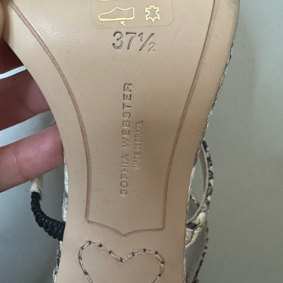 Sophia Webster Snakeskin Strappy Heels – Size 7.5, Ultra Chic Design - Picture 11 of 14